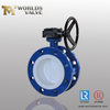 PTFE Coated Double Flange Butterfly Valve Two Pieces Body,API609/EN558 Series 13,PN10 PN16 CLASS 150,JIS 10K,CE ISO9001,Ductile Iron Body,PTFE Disc And Seat,high Performance