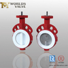 PTFE Coated Wafer Butterfly Valve Two Pieces Body,PN10 PN16 CLASS 150,CE ISO9001,Ductile Iron Body,PTFE Disc And Seat,high Performance