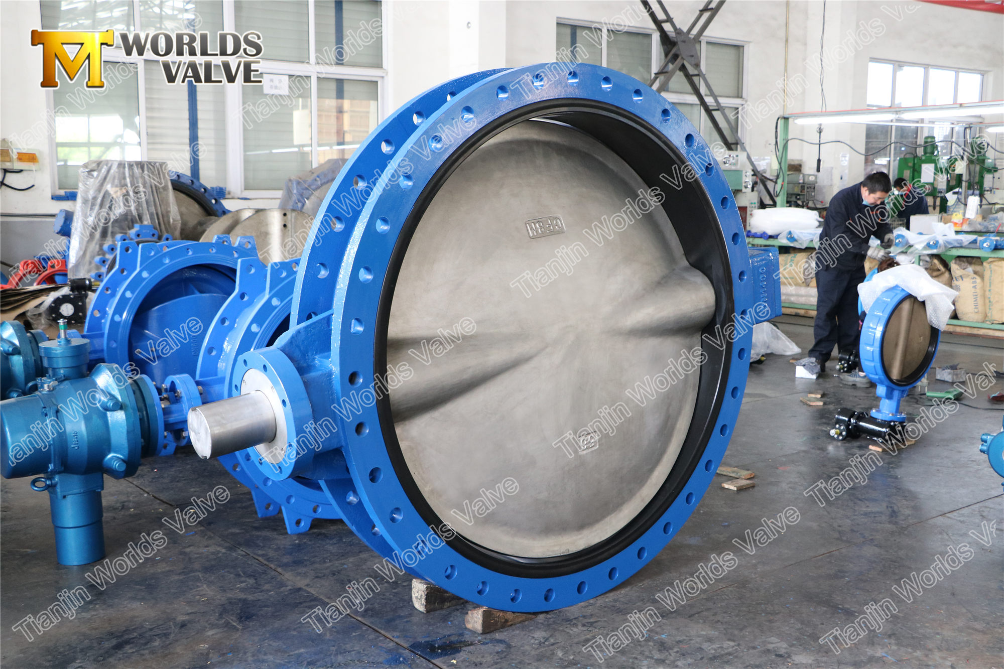 5 double flange butterfly valve with rubber soft seat,API609 class 150 PN10