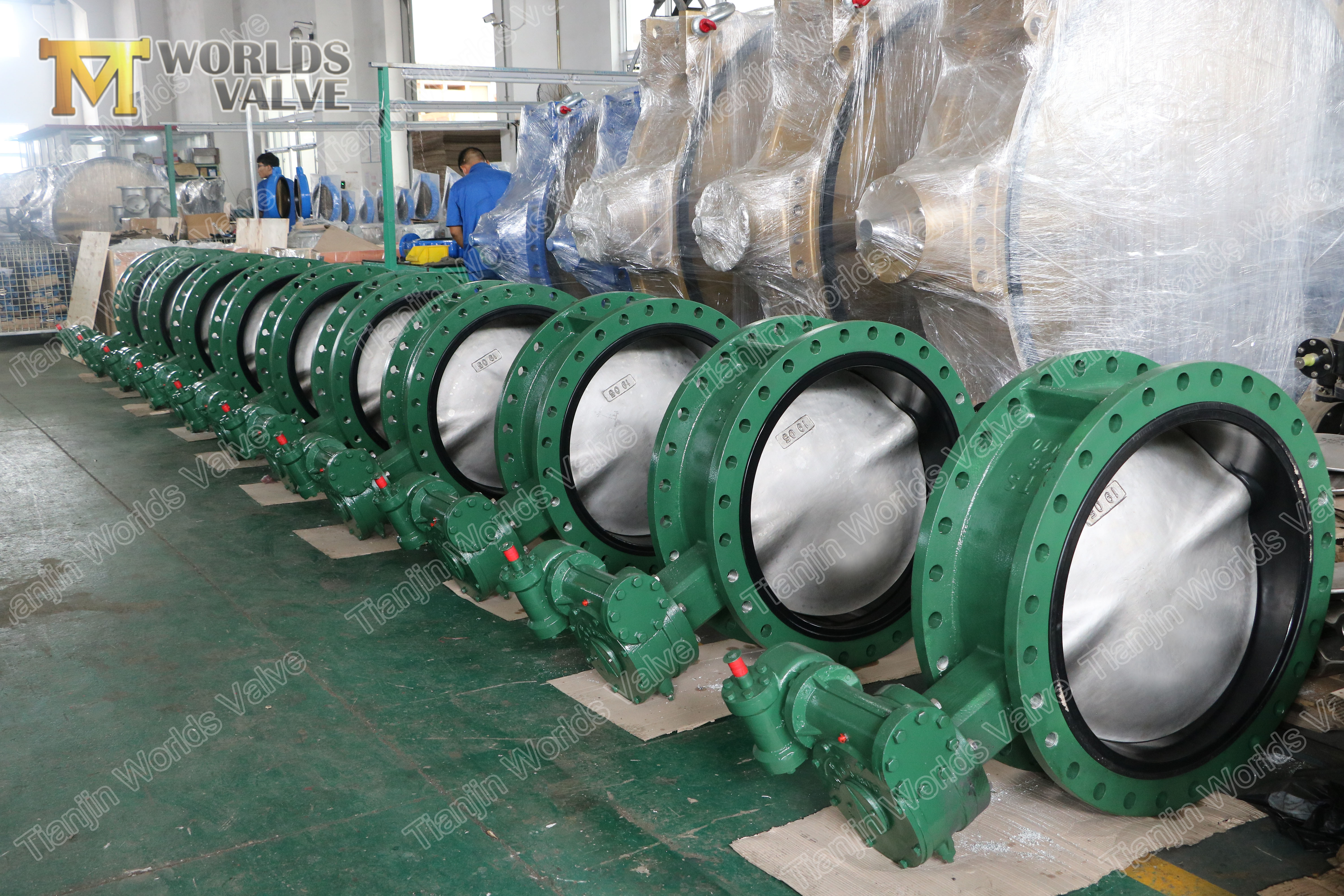 3 AWWA C504 double flange butterfly valve