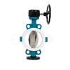 Full PTFE Lined Wafer Butterfly Valve Two Pieces Body,Ductile Iron Body,stainless Steel Disc PTFE Seat,high Performance