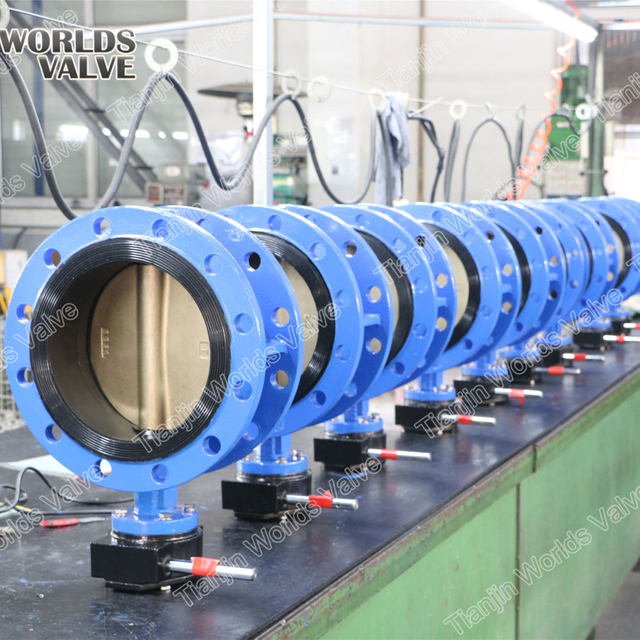 Double Flanged Connection Water Regulator Butterfly Valve