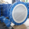 PFA Coated Lining Double Flanged Butterfly Valves Class150 Class 125