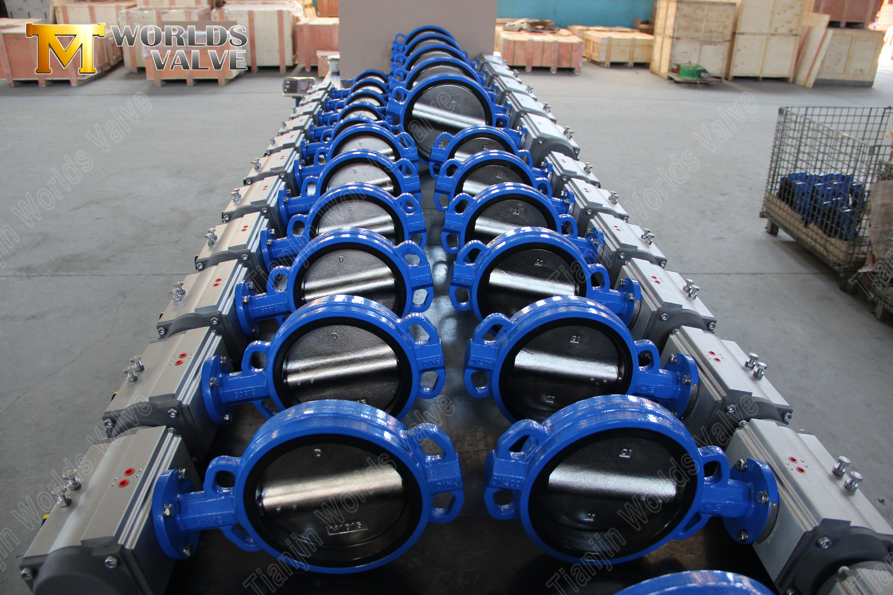 Pneumatic Wafer Butterfly Valve with C95400 Bronze Disc & Limit Switch Compact Size OEM Supplier (10)