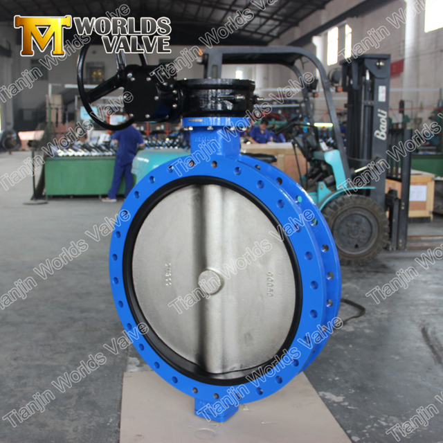 U section with tapped/threaded hole/end butterfly valve