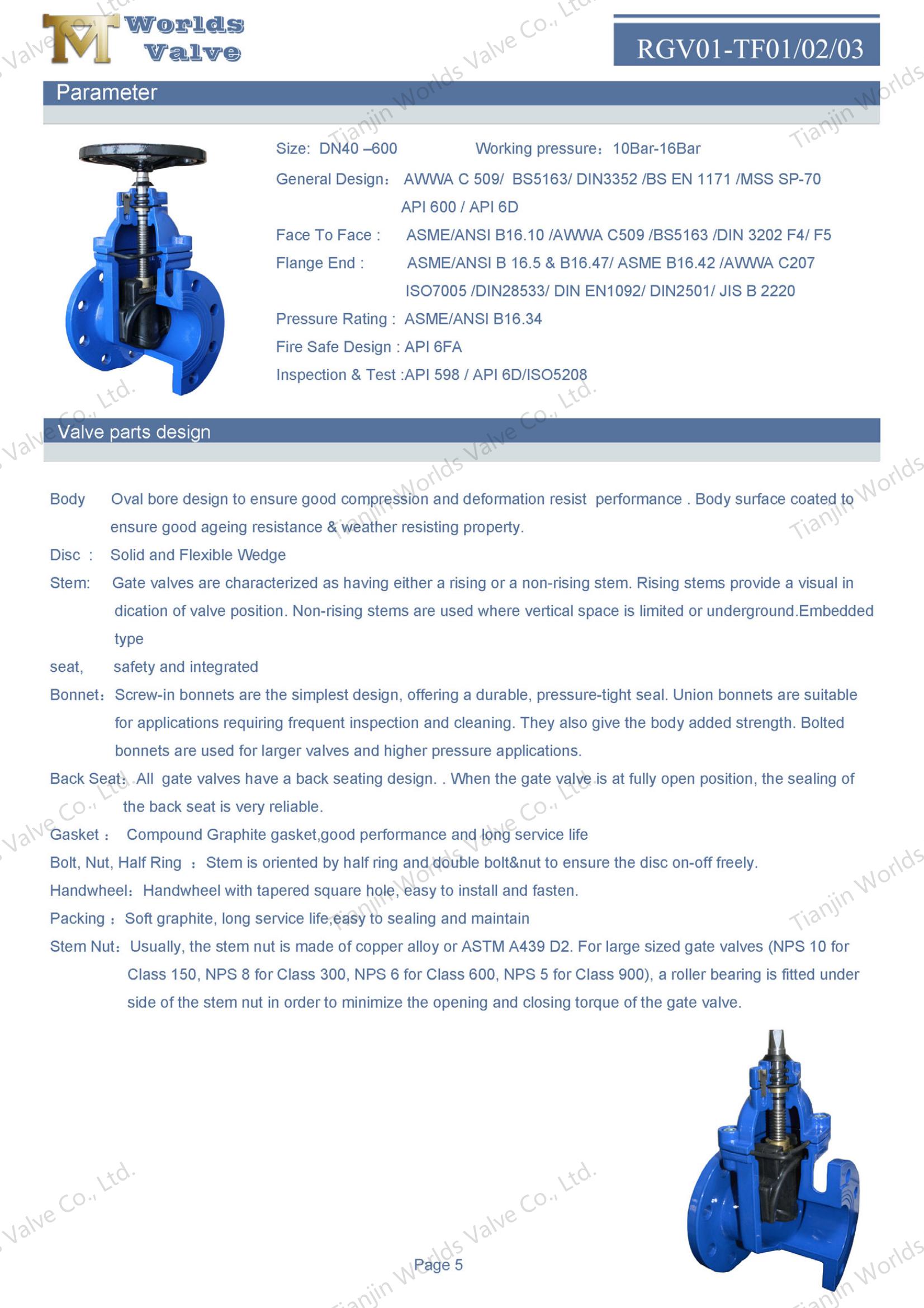 BS5163 EPDM Seated DI Non-Rising Stem Gate Valves (2)