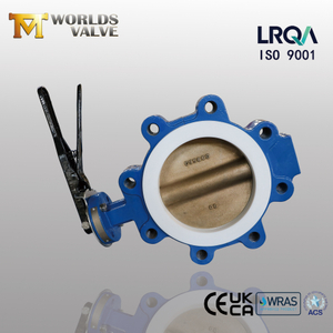 High temperature PTFE Lined Lugged and Tapped Butterfly Valve offered by China Valve Manufacturer-Tianjin Worlds Valve