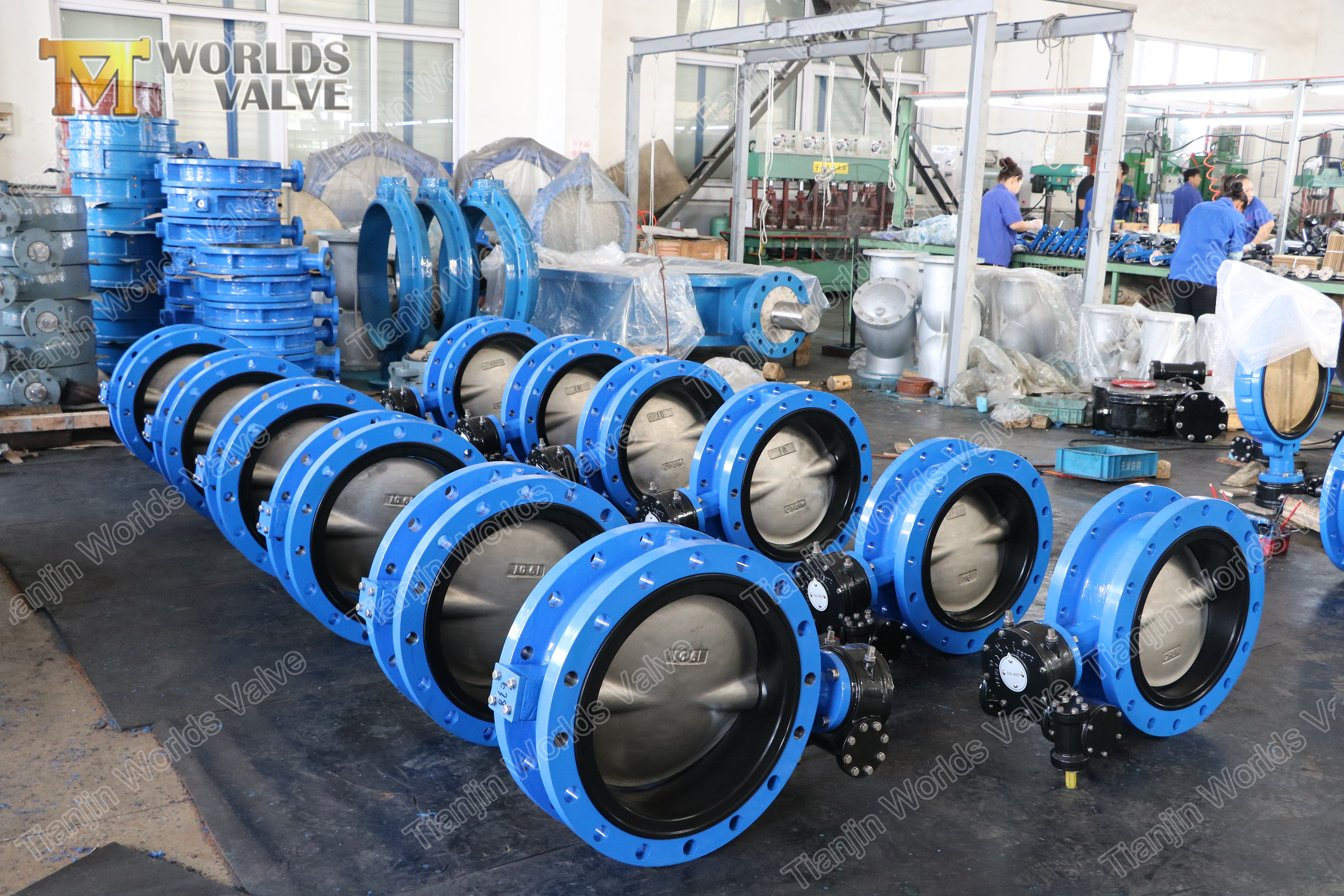 5 AWWA C115 double flange butterfly valve