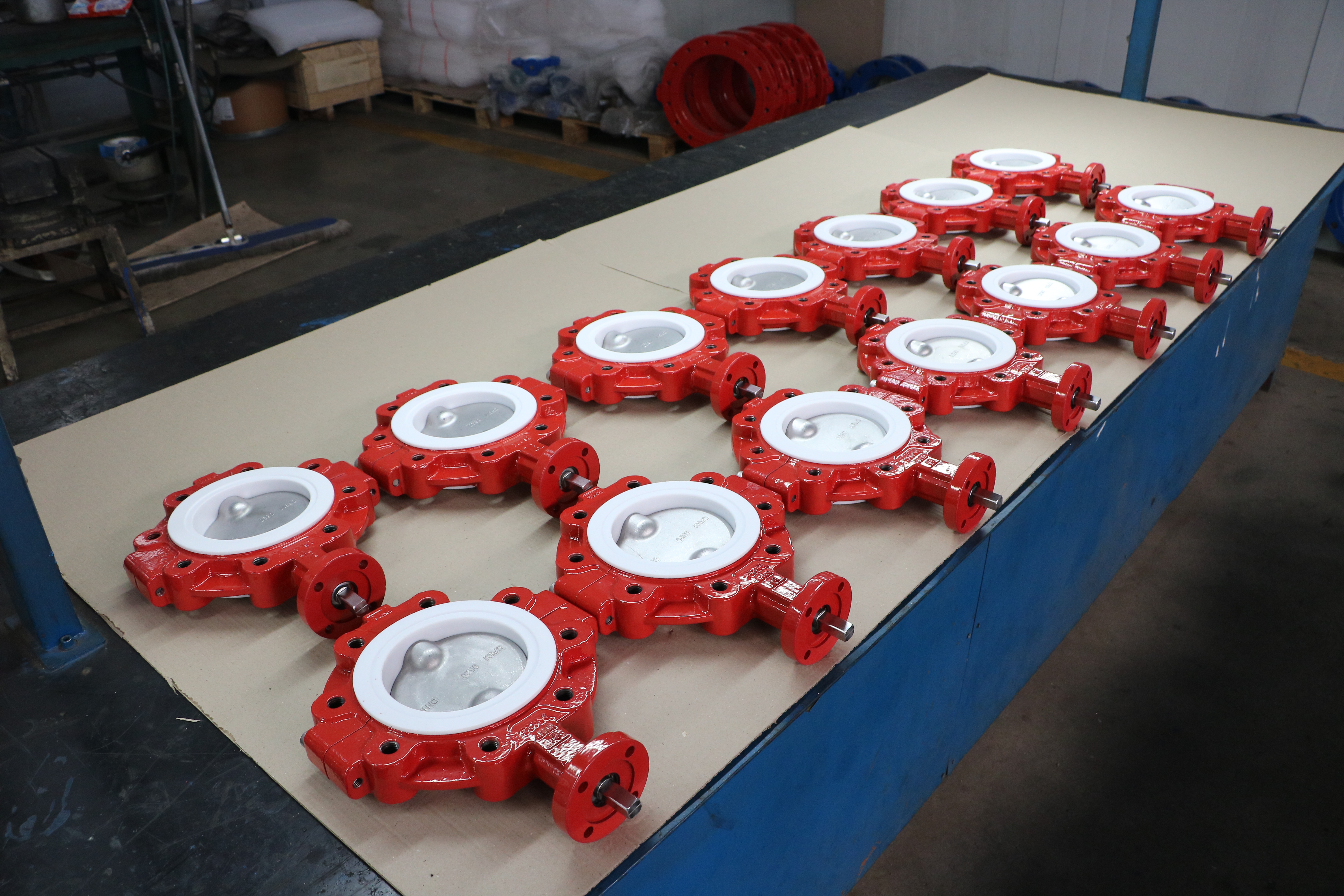 6 PTFE coated lugged lug full lug butterfly valve two pieces body,API609,PN