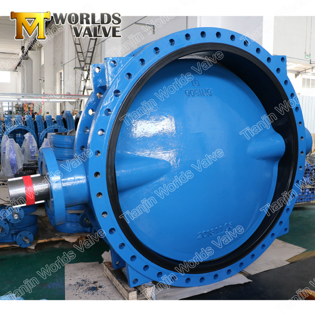  AwwaC515 FBE Epoxy Coated Disc Double Flange Butterfly Valve