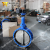 Extension long stem Double Flange Butterfly Valve with Gear Operator