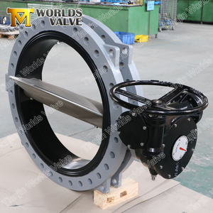 Butterfly Valve Manufacturers-U Section Butterfly Valve with Gearbox and Stainless Steel Disc from Tianjin Worlds Valve