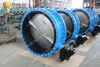 ANSI Class 150 FF RF flanged Double Flanged Butterfly Valve Bonded Rubber Seat