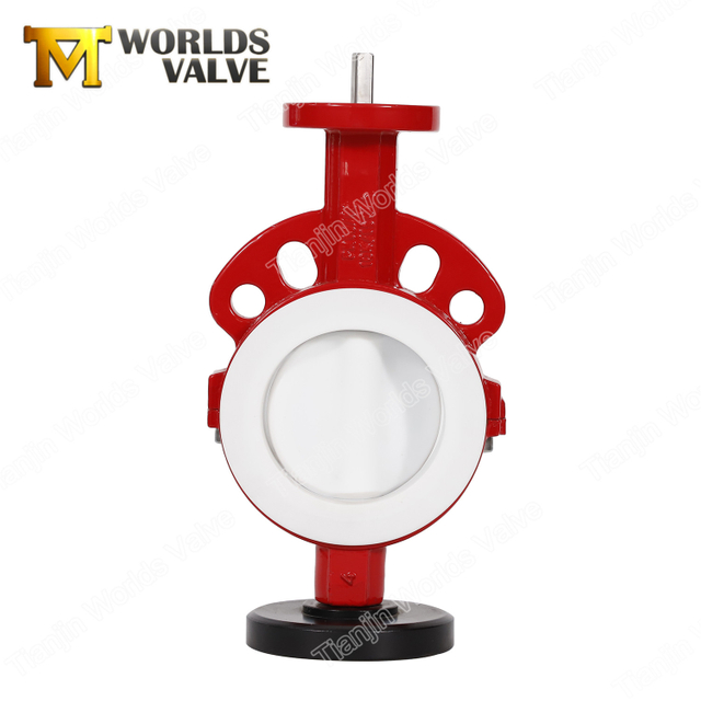 PTFE Lining Disc Wafer Butterfly Valve Split Body for Heavy Corrosion Resistance