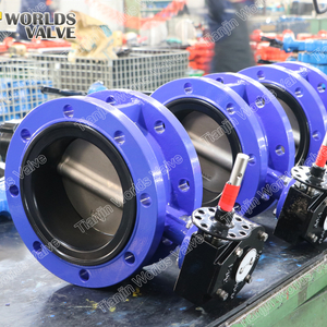 AWWA C504 Butterfly Valve with Double Flange and Rubber Seat from OEM Butterfly Valve Factory in China-Tianjin Worlds Valve