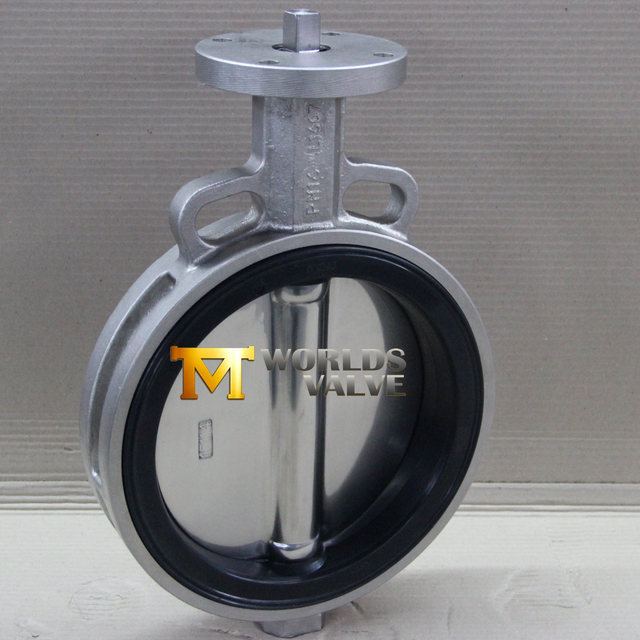 Polished Stainless Steel Disc wafer Butterfly Valve Food Grade WRAS Certificate