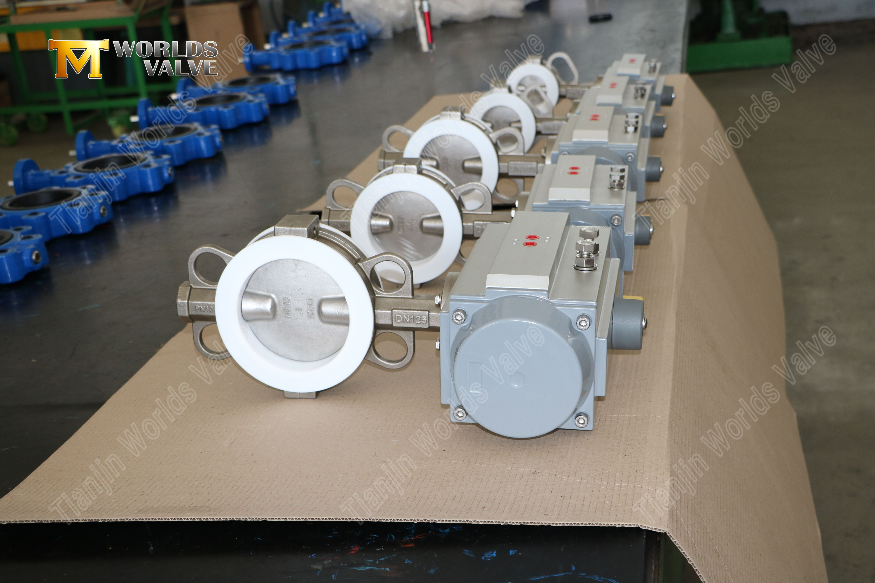Pneumatic CF8M Wafer Butterfly Valve PTFE Seat & Split Body Design (3).jpg