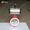 pneumatic actuated wafer butterfly valve with PTFE Seat & Polished SS Disc OEM ODM Valve Supplier China