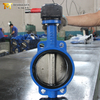 Worm Gearbox Operated Wafer Butterfly Valve with Pin on disc from OEM concentric butterfly valve supplier China