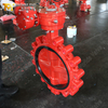 Lug butterfly valve with WRAS-approved EPDM seat, PN25 rating, gear operator 