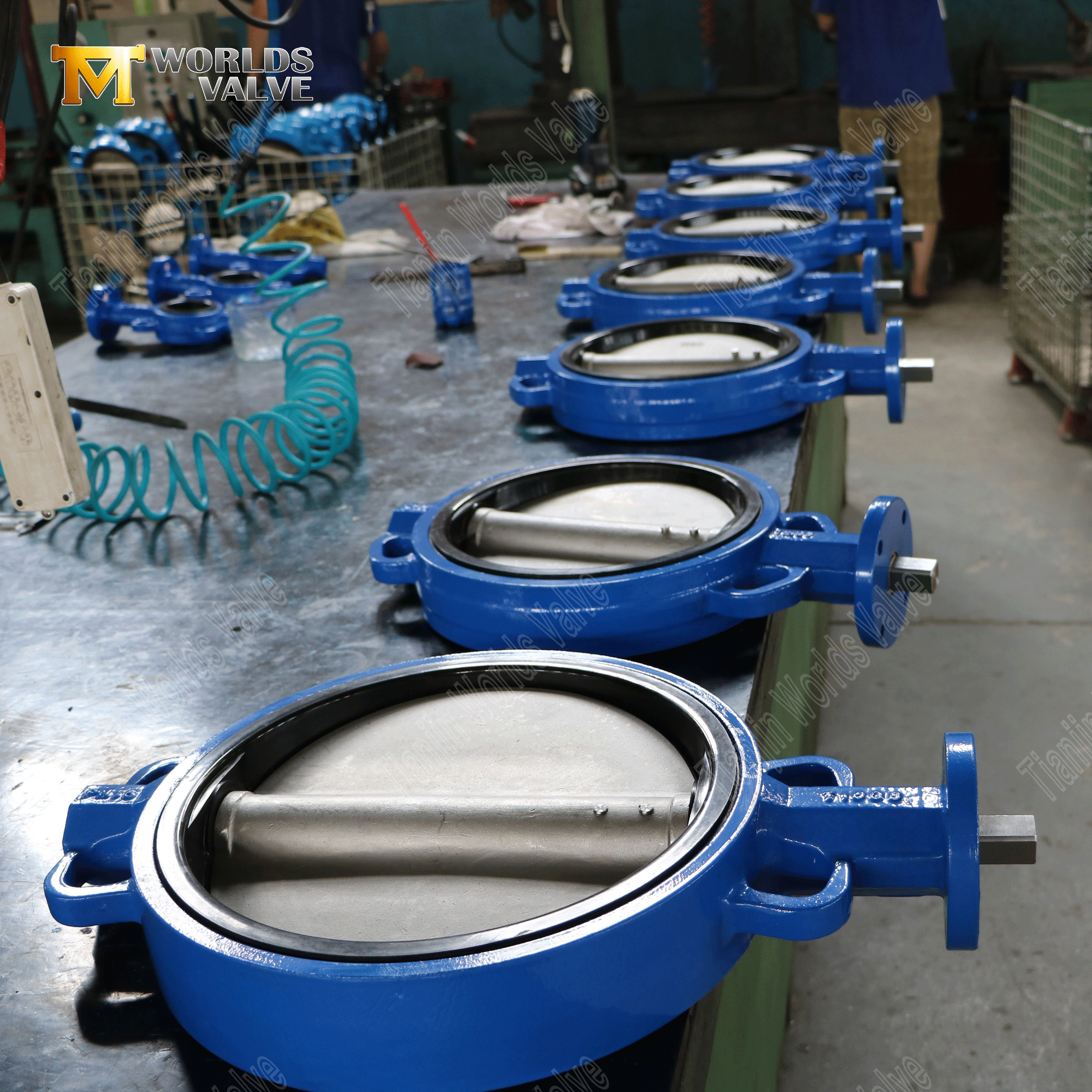 Worm Gear Operated Wafer Type Butterfly Valves with Rubber Lined (3).png
